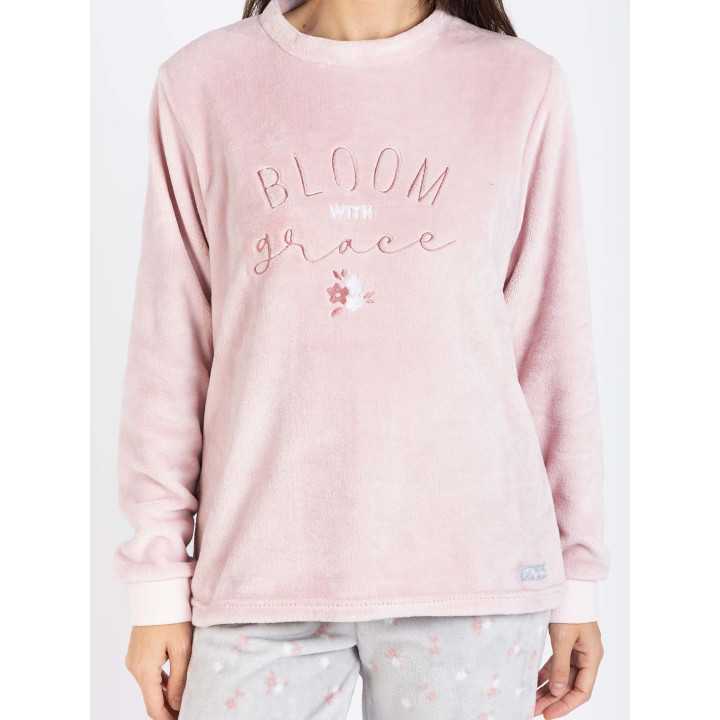 Pijama coralina para mulher Tyra | Pijama de inverno macio e quente