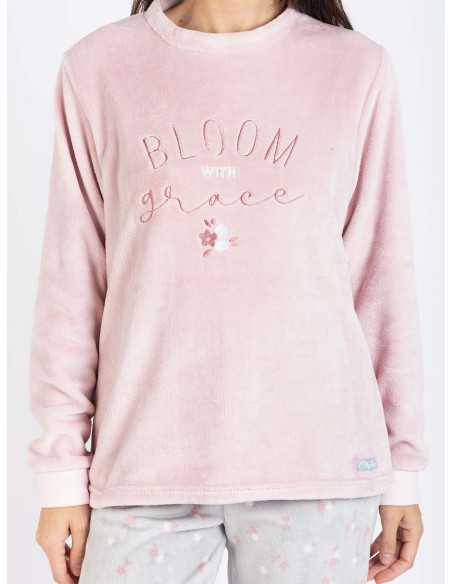 Pijama mujer coralina Tyra | Pijama invierno suave y cálido