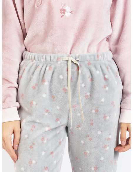 Pijama mujer coralina Tyra | Pijama invierno suave y cálido