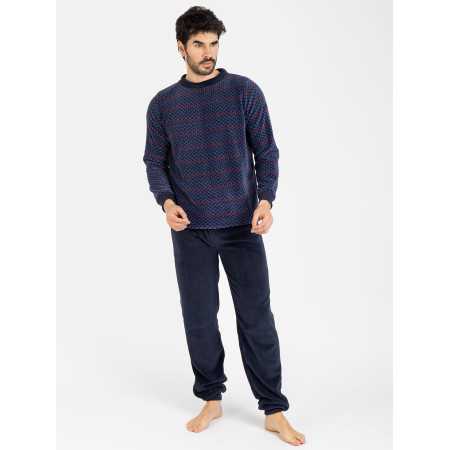 Pijama de muflão para homem Sten | Pijama de inverno macio e quente