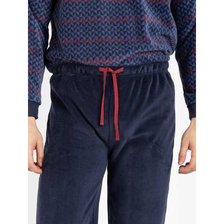 Pijama de muflão para homem Sten | Pijama de inverno macio e quente