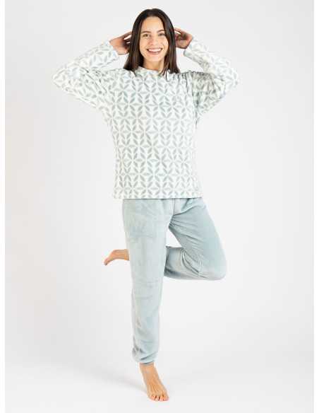 Pijama mujer coralina Inga | Pijama invierno suave y cálido