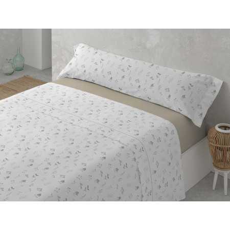 Jogo de lençóis Anya bege | Lençóis fáceis de engomar | Revitex