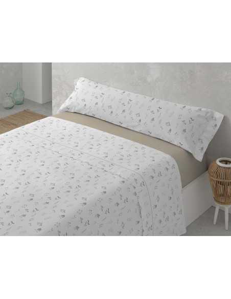 Jogo de lençóis Anya bege | Lençóis fáceis de engomar | Revitex