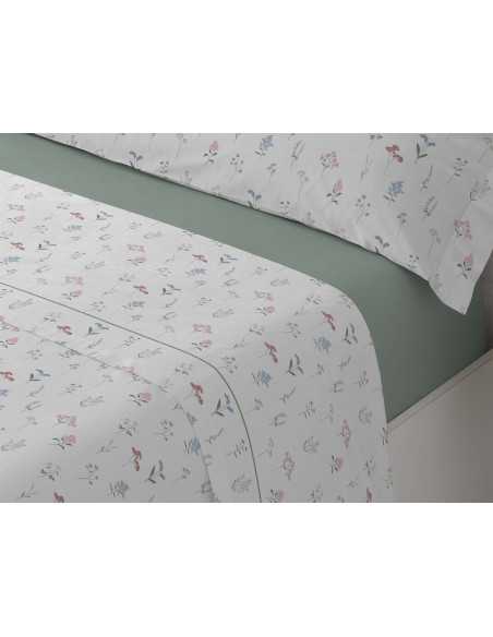 Jogo de lençóis Anya verde | Lençóis fáceis de engomar | Revitex
