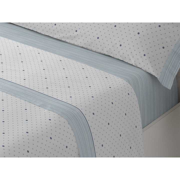 Jogo de lençóis Raisa azul| Lençóis fáceis de engomar | Revitex