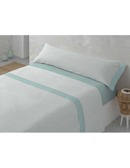 Jogo de lençóis Vera verde | Lençóis fáceis de engomar | Revitex
