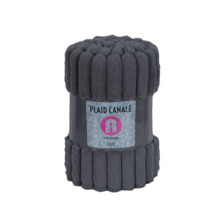 Manta Borreguito Esmeralda gris | Plaid decorativo sofá | Revitex