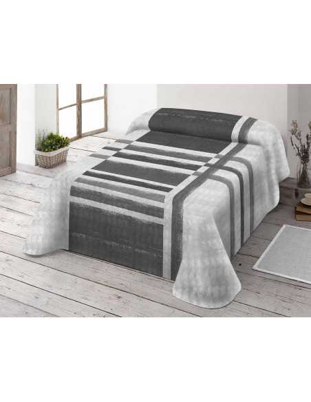 Manta terciopelo Lanae gris | Manta invierno tacto suave