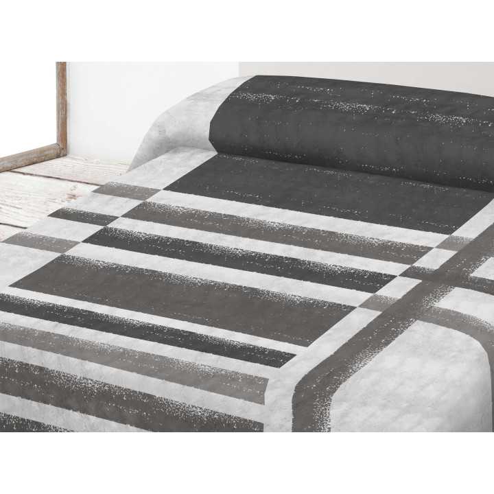 Manta terciopelo Lanae gris | Manta invierno tacto suave