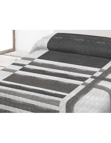 Manta terciopelo Lanae gris | Manta invierno tacto suave