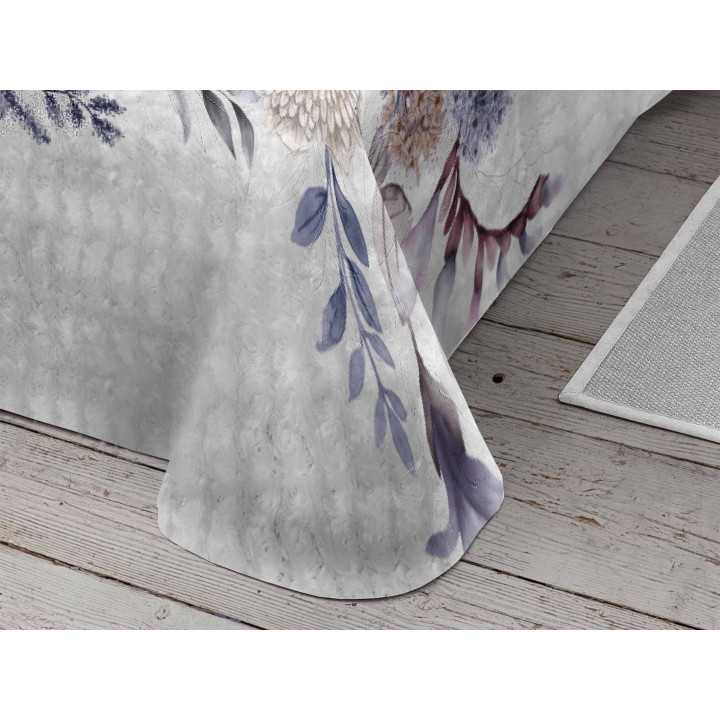 Cobertor de veludo cinza Cendra | Cobertor de inverno com toque suave