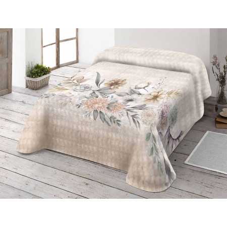 Manta terciopelo Cendra beige | Manta invierno tacto suave