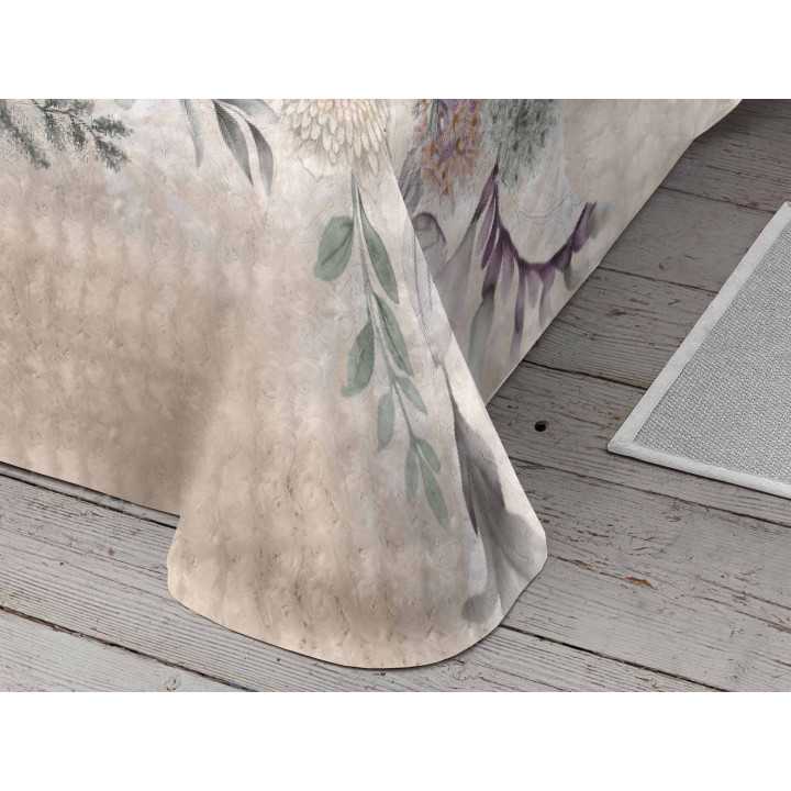 Manta terciopelo Cendra beige | Manta invierno tacto suave