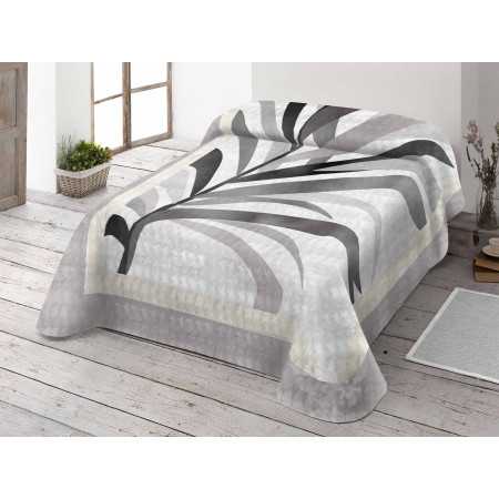 Manta terciopelo Velora gris | Manta invierno tacto suave