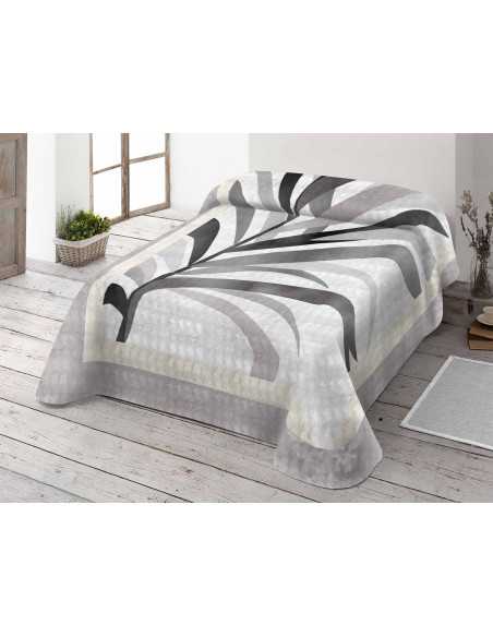 Manta terciopelo Velora gris | Manta invierno tacto suave