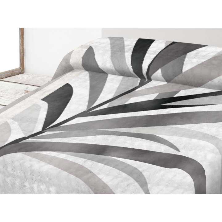 Manta terciopelo Velora gris | Manta invierno tacto suave