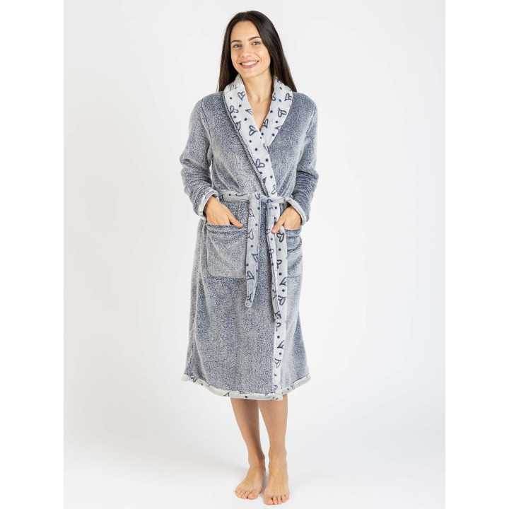 Bata mujer muflon Tove | Pijama invierno suave y cálido