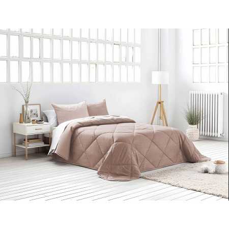 Edredão reversível Vinci bege | Edredão de inverno