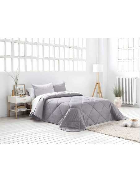 Edredão reversível Vinci cinza | Edredão de inverno