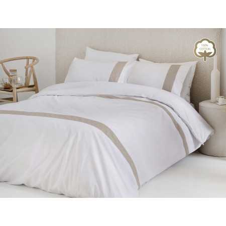 Funda nórdica algodón Essence beige | Funda nórdica 3 piezas