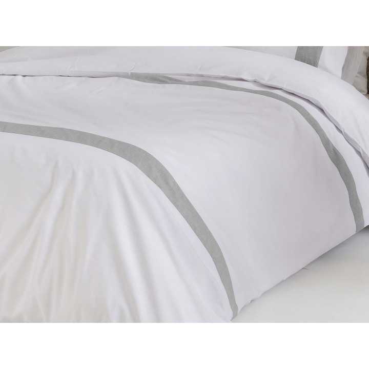 Funda nórdica algodón Essence gris | Funda nórdica 3 piezas