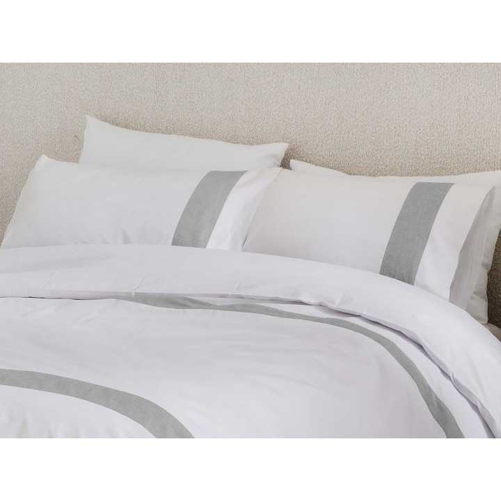 Funda nórdica algodón Essence gris | Funda nórdica 3 piezas