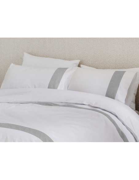 Funda nórdica algodón Essence gris | Funda nórdica 3 piezas