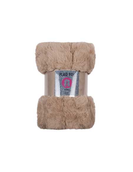 Plaid piel Zafiro beige | Manta decorativa pelo