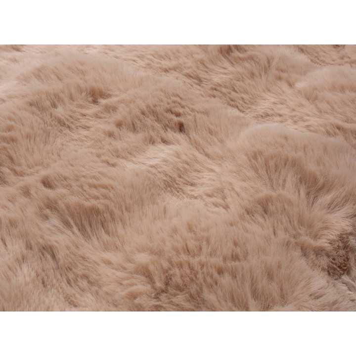 Plaid pele Zafiro bege | Manta decorativa de pelo