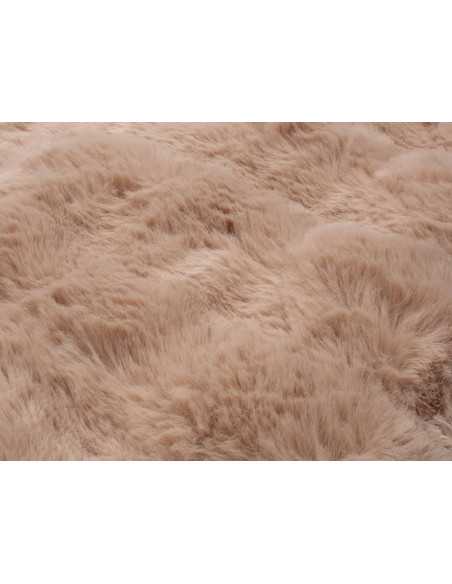 Plaid piel Zafiro beige | Manta decorativa pelo