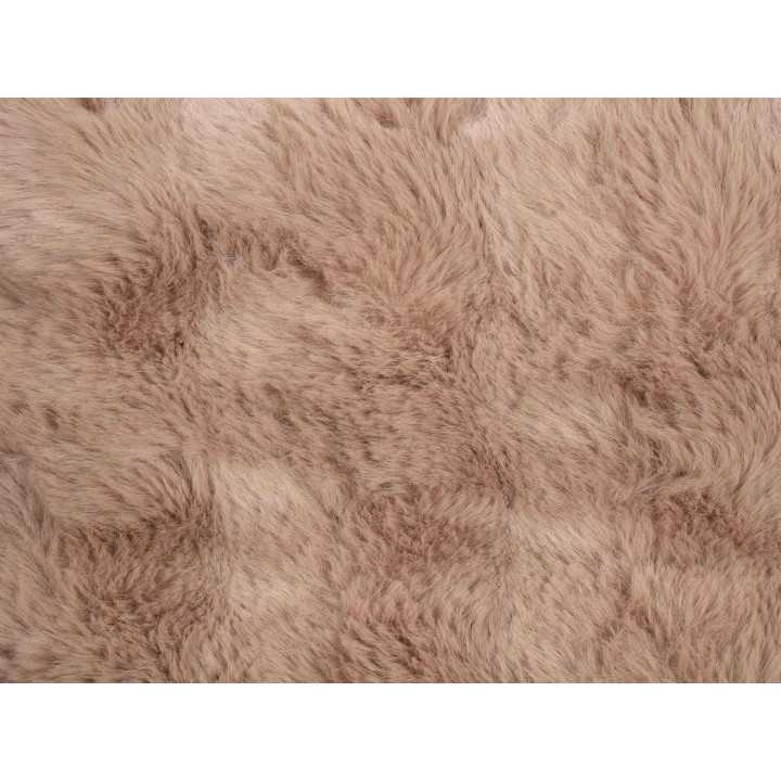 Plaid piel Zafiro beige | Manta decorativa pelo