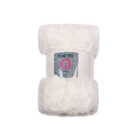 Plaid piel Zafiro crudo | Manta decorativa pelo