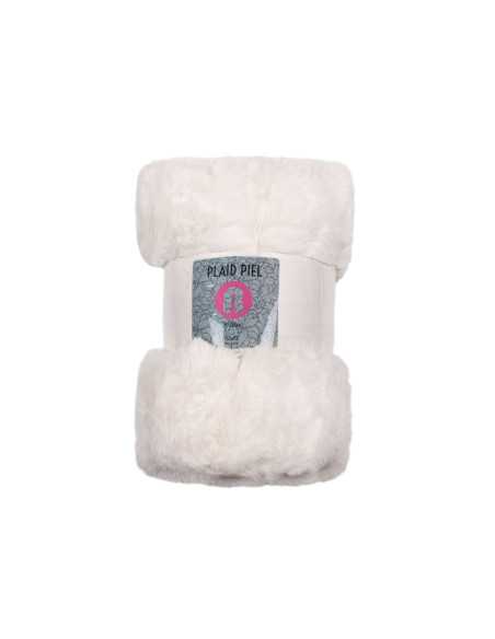 Plaid pele Zafiro cru | Manta decorativa de pelo