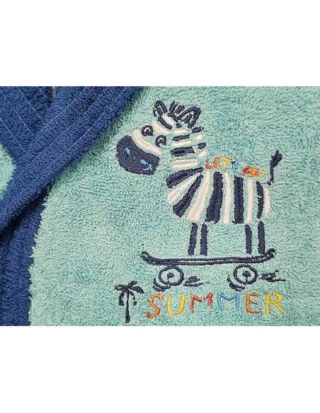 Robe infantil Peque azul | Robe 100% algodão