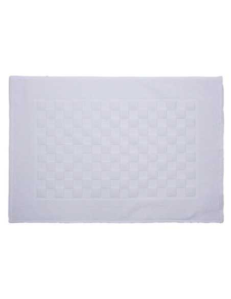 Alfombra baño Ajuar blanca | Alfombra algodón peinado
