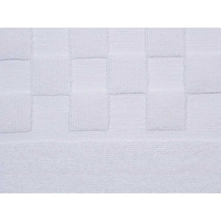 Alfombra baño Ajuar blanca | Alfombra algodón peinado