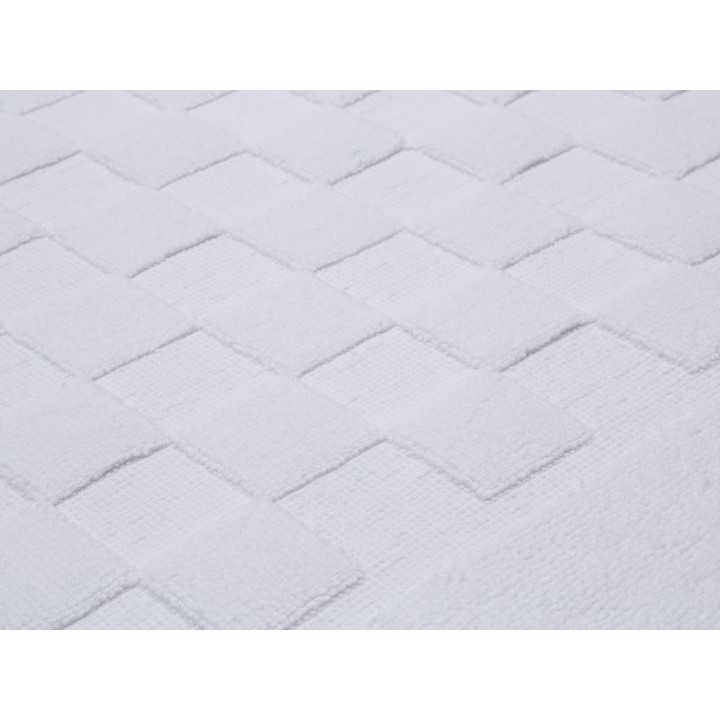 Alfombra baño Ajuar blanca | Alfombra algodón peinado