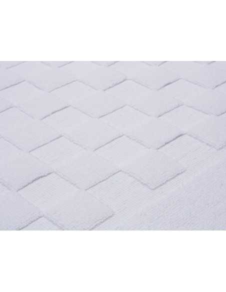 Alfombra baño Ajuar blanca | Alfombra algodón peinado