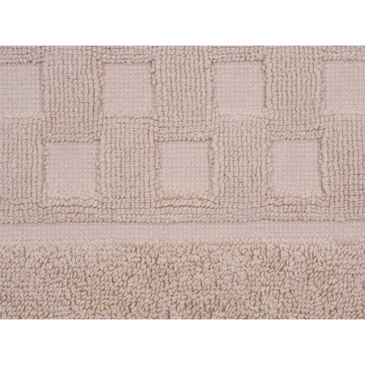 Alfombra baño Ajuar beige | Alfombra algodón peinado