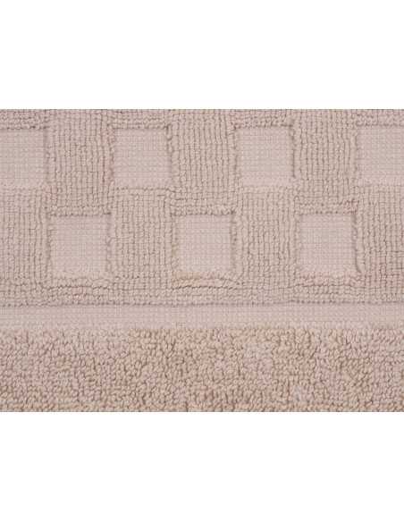 Alfombra baño Ajuar beige | Alfombra algodón peinado