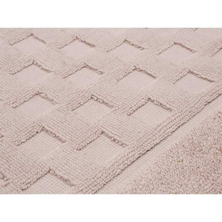 Alfombra baño Ajuar beige | Alfombra algodón peinado