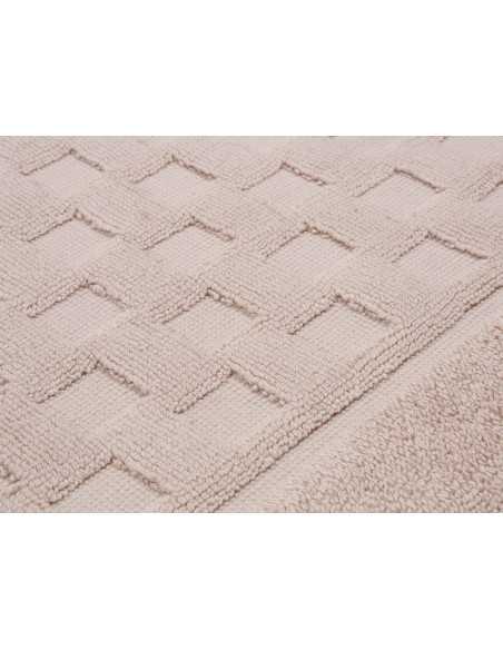 Alfombra baño Ajuar beige | Alfombra algodón peinado