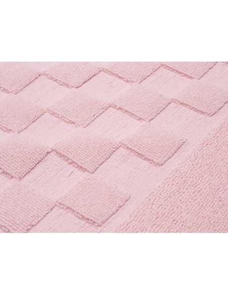 Tapete de banho Ajuar coral | Tapete de algodão penteado