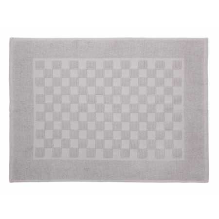 Alfombra baño Ajuar plata | Alfombra algodón peinado