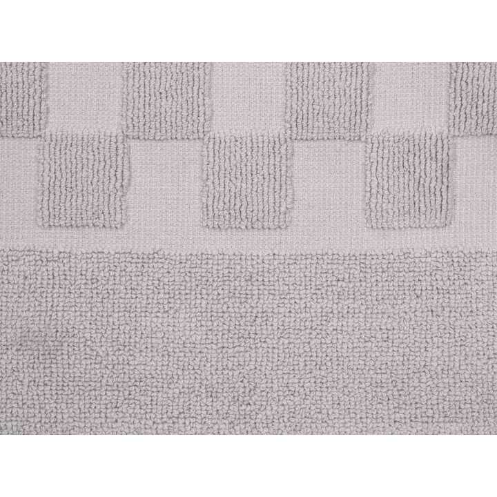 Alfombra baño Ajuar plata | Alfombra algodón peinado