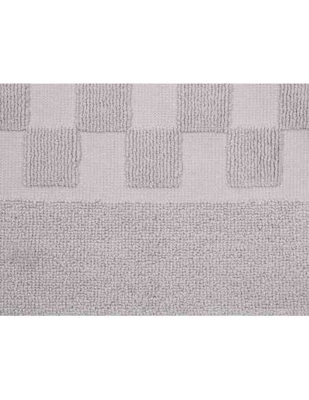 Alfombra baño Ajuar plata | Alfombra algodón peinado