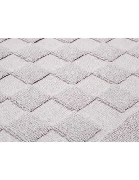 Alfombra baño Ajuar plata | Alfombra algodón peinado