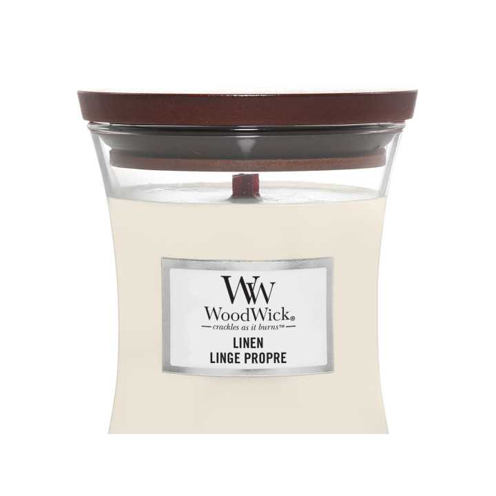 Vela Woodwick Linen Medium | Vela aromática