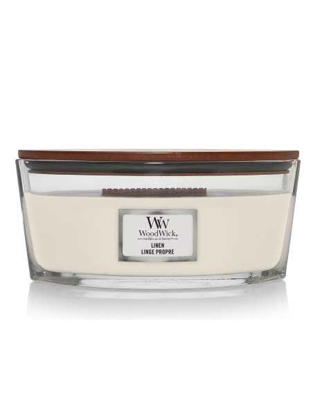 Vela Woodwick Linen Ellipse | Vela aromática